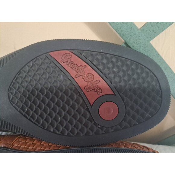 Gravity Defyer Women's 10 Brown Woven Leather Mary Jane Flats FLAW - Picture 8 of 11